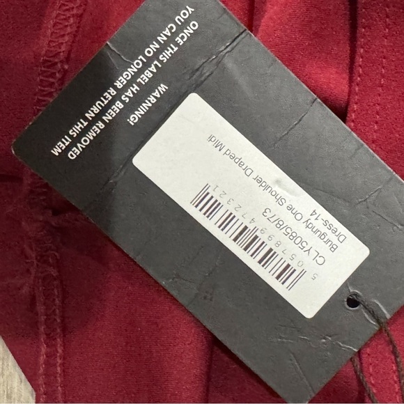 NWT Pretty Little Thing one shoulder drape fromt midi dress ❤️ - Picture 5 of 7